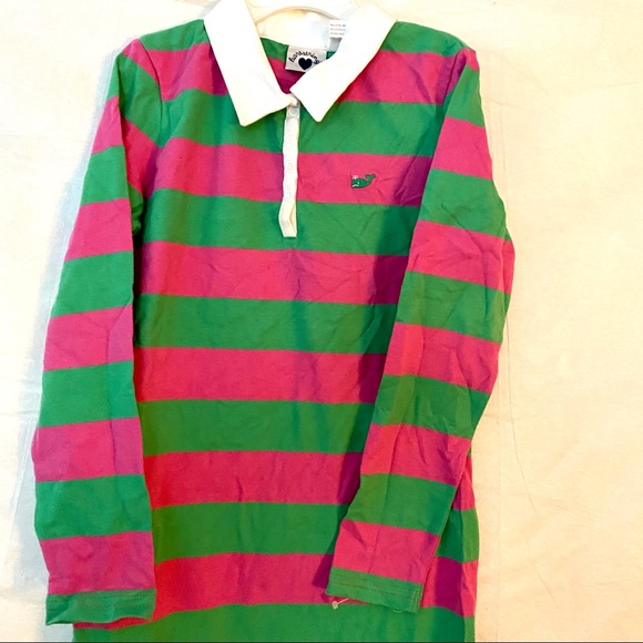 Hartstrings Girl Striped Green and Pink Dress NWOT - Picture 2 of 8
